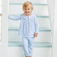 Liam Bloomer Pants Set- Light Blue Windowpane