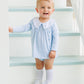 Liam Diaper Set- Light Blue Windowpane