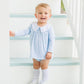 Liam Diaper Set- Light Blue Windowpane