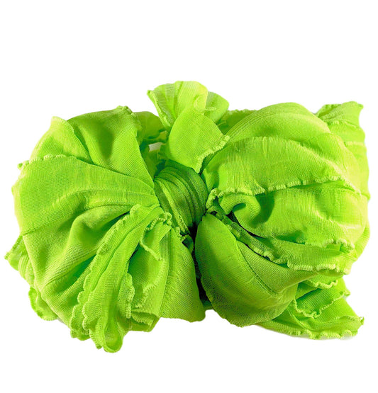 Ruffled Headband | Lime