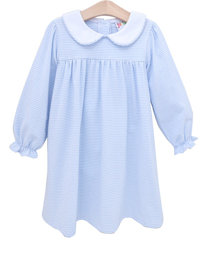Lottie Dress- Light Blue Stripe