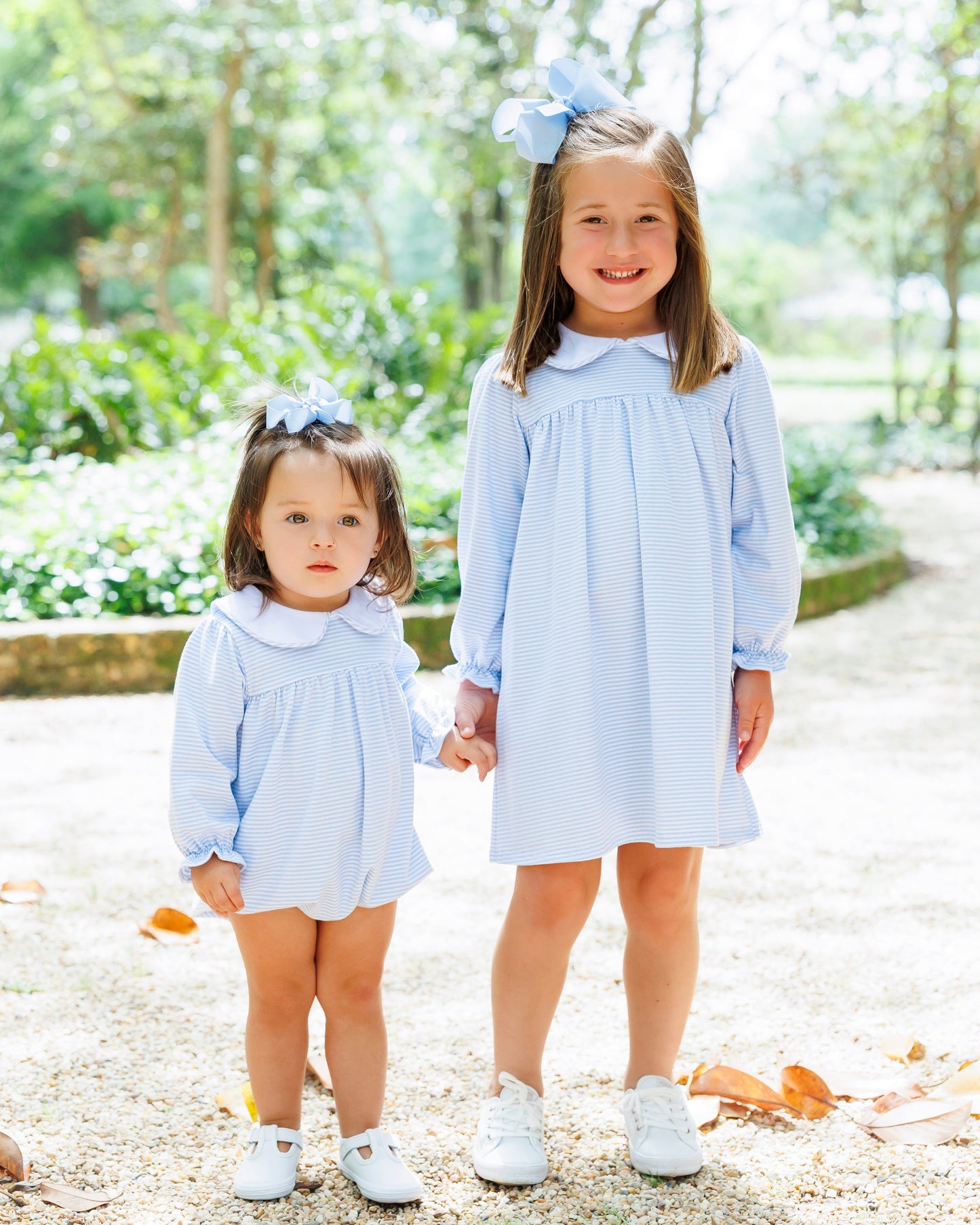 Lottie Dress- Light Blue Stripe