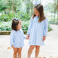 Lottie Dress- Light Blue Stripe