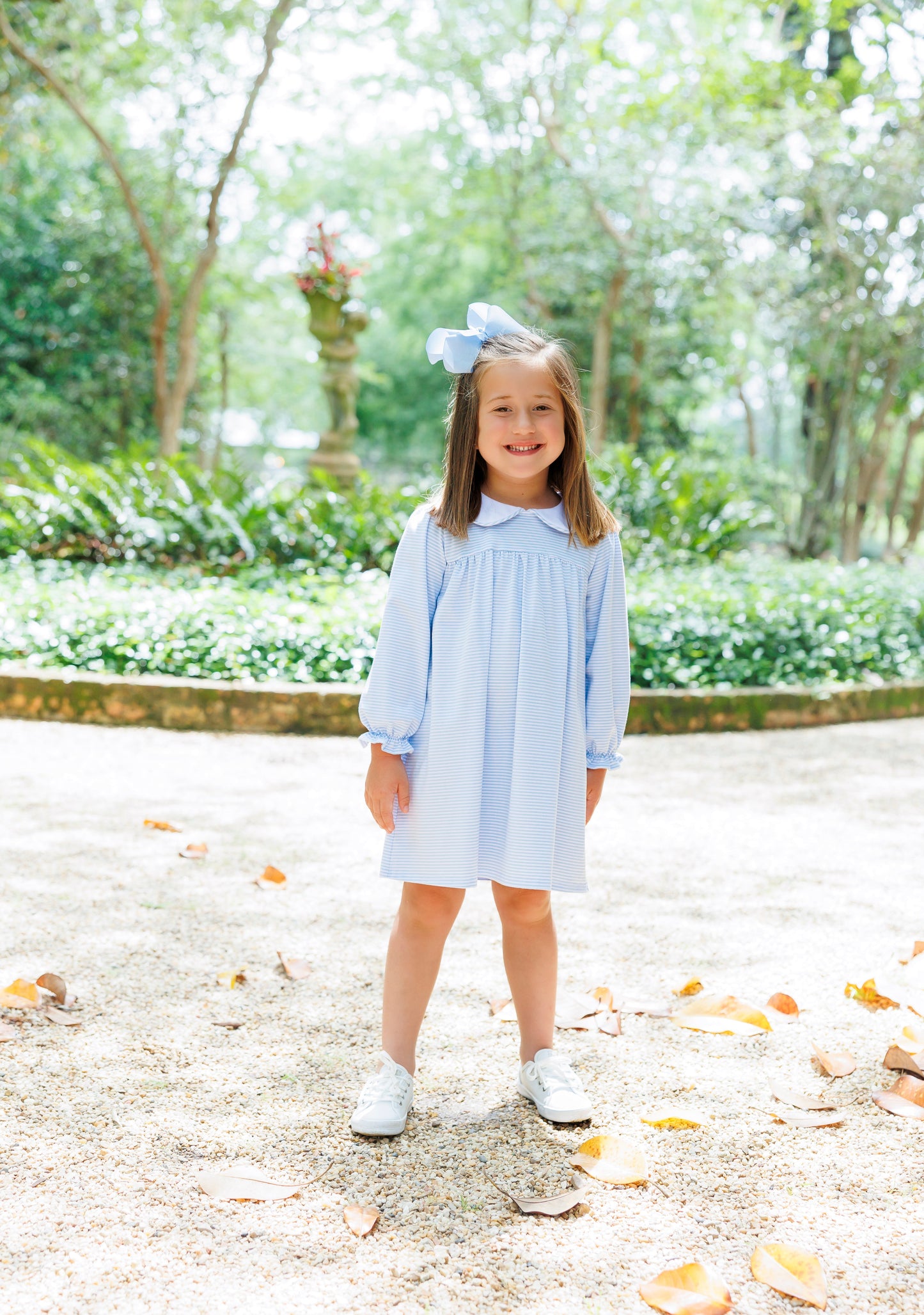 Lottie Dress- Light Blue Stripe