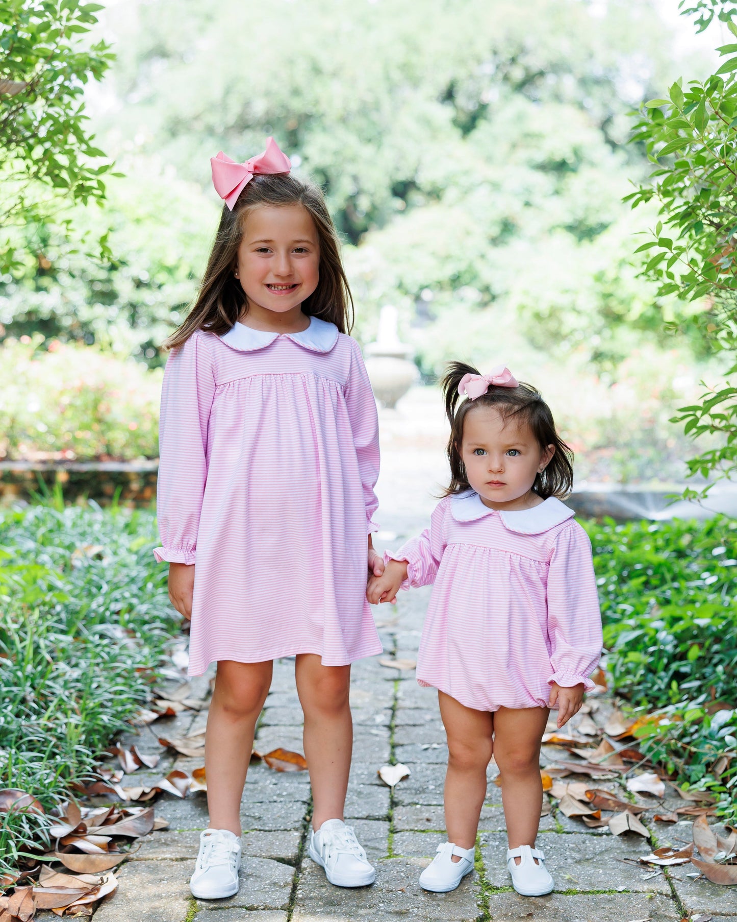 Lottie Dress- Light Pink Stripe