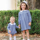 Lottie Dress- Navy Stripe