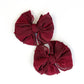 Ruffle Clip | Maroon