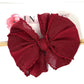 Skinny Mini Ruffled Headband | Deep Red