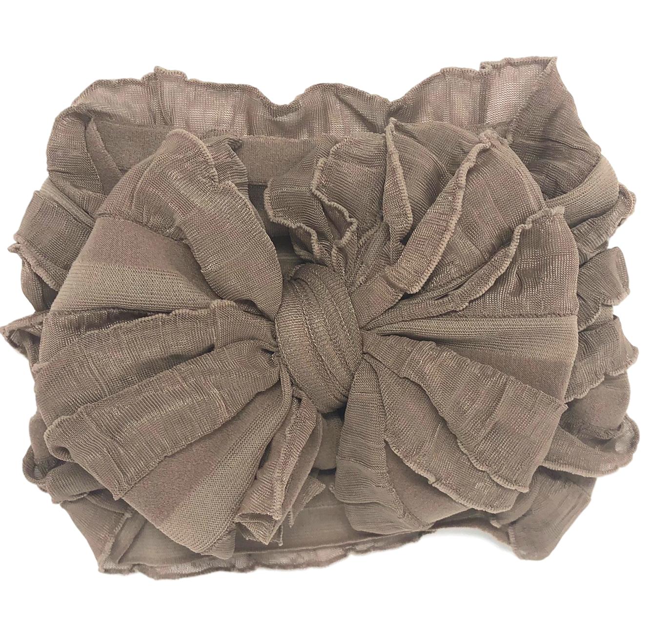 Ruffled Headband | Mocha