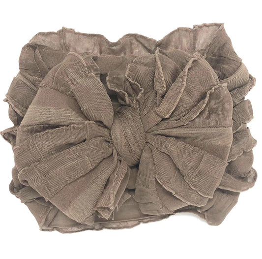 Ruffled Headband | Mocha