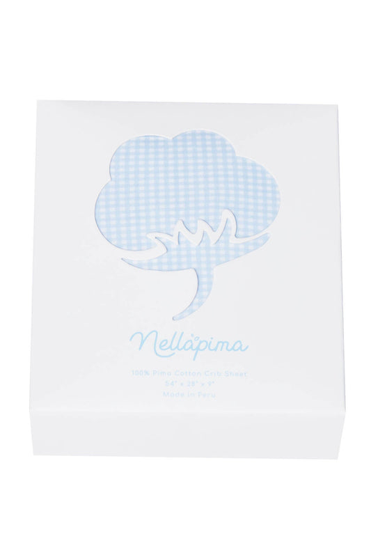Blue Gingham Crib Sheets