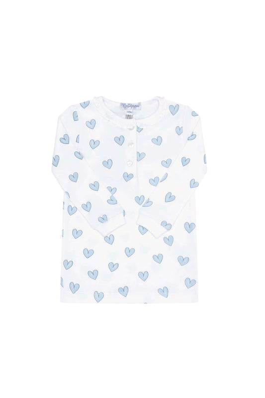 Blue Heart Print Pajama