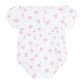 Pink Heart Print Smocked Bubble