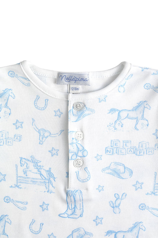Blue Lone Star Toile Pajamas