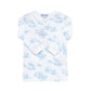 Blue Toile Baby Pajamas