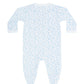 Blue Cheetah Print Crossover Footie
