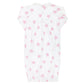 Pink Stars Print Smocked Gown 