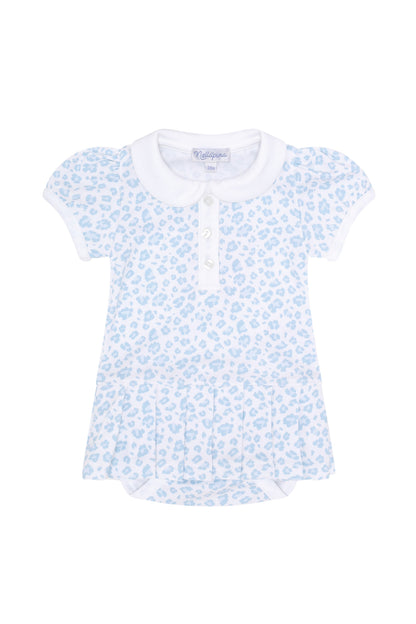 Blue Cheetah Print Onesie Dress