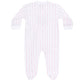 Pink Twirls Zipper Footie