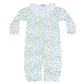Blue Vines Print Converter Gown