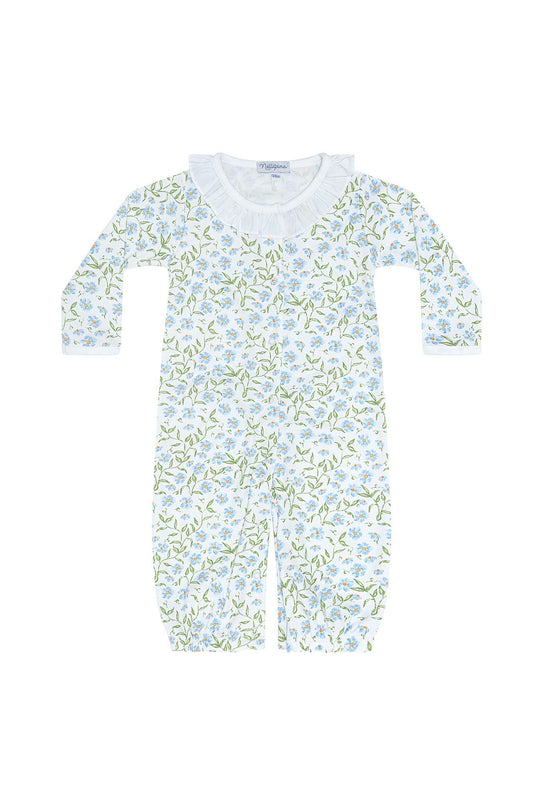 Blue Vines Print Converter Gown