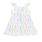 Spirals Print Ruffle Dress
