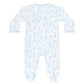 Blue Bunny Toile Crossover Footie