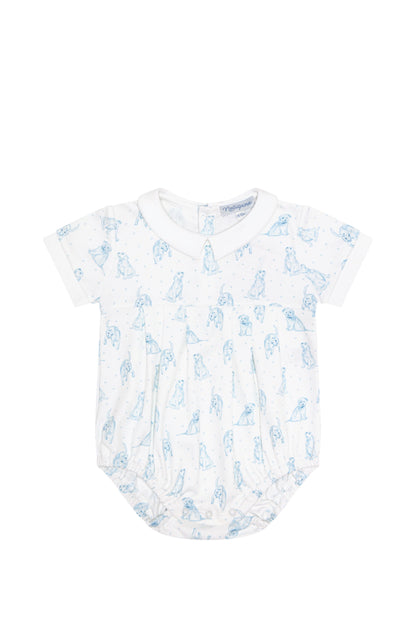 Blue Puppy Love Print Bubble