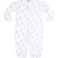Blue Puppy Love Print Converter Gown