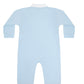 Blue Puppy Love Embroidery Romper LS