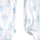 Blue Puppy Love Print Zipper Footie
