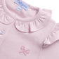 Charming Bows Embroidery Romper LS