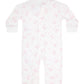 Charming Bows Print Zipper Footie