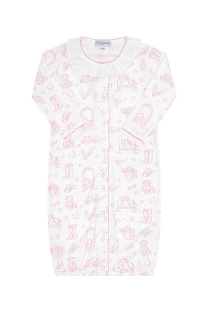 Pink Lone Star Toile Converter Gown