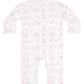 Pink Lone Star Toile Print Crossover Footie
