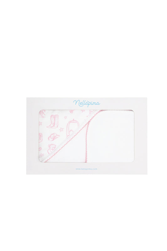 Pink Lone Star Toile Towel