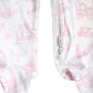 Pink Lone Star Toile Zipper Footie