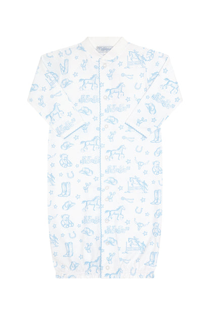 Blue Lone Star Toile Converter Gown