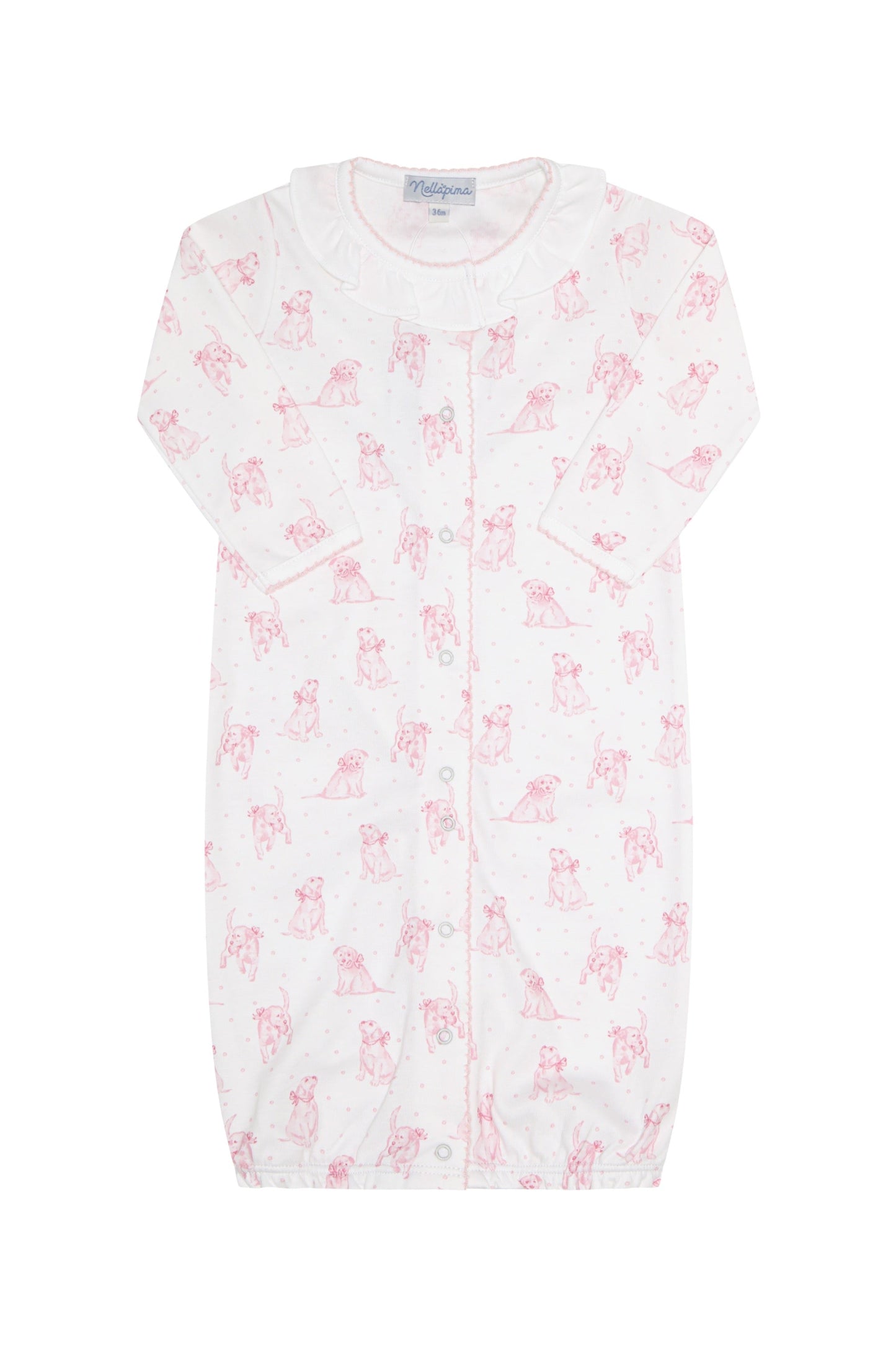 Pink Puppy Love Print Converter Gown