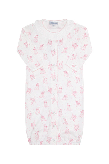 Pink Puppy Love Print Converter Gown
