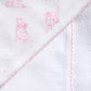 Pink Puppy Love Print Towel