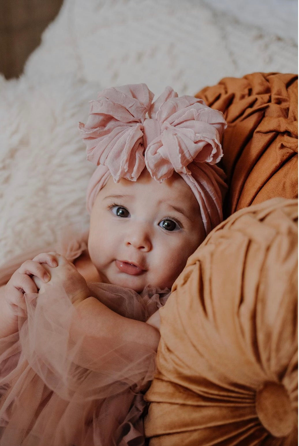 Ruffled Headband | Paris Pink
