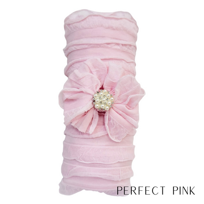 Swaddle Wrap and Skinny Mini Pearl Headband Set