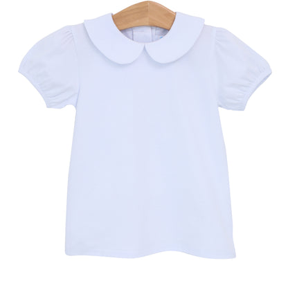 Peter Pan Collar Top- White