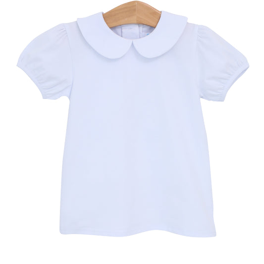 Peter Pan Collar Top- White
