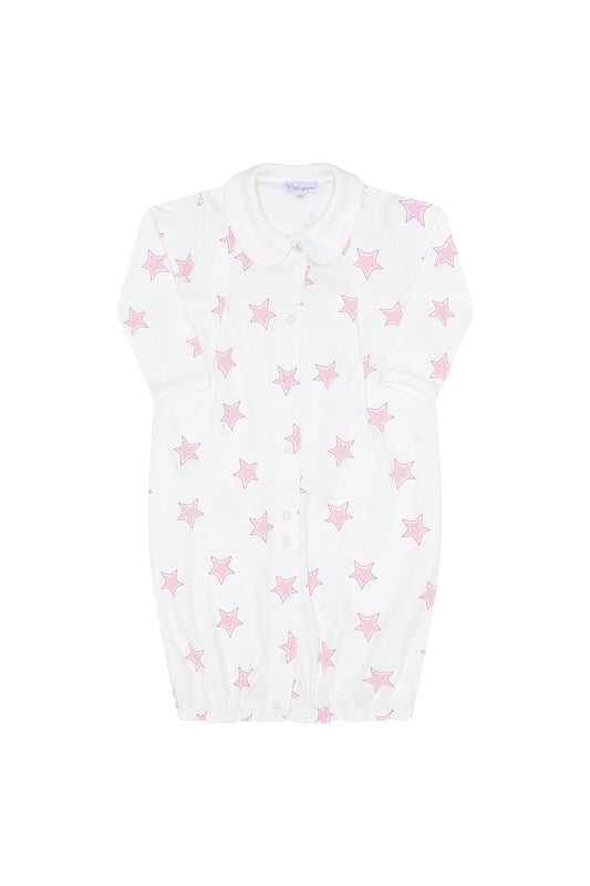 Pink Stars Print Converter Gown