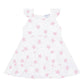 Pink Stars Print Ruffle Dress