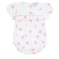 Pink Stars Print Smocked Bubble