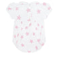 Pink Stars Print Smocked Bubble