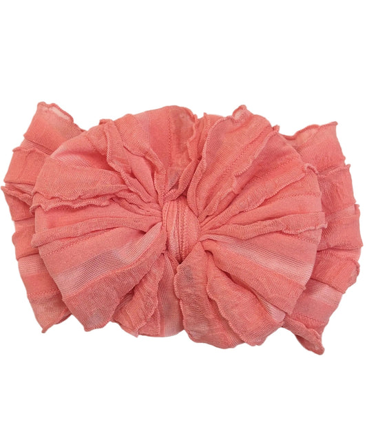 Pink Grapefruit | Signature Ruffled Baby Headband